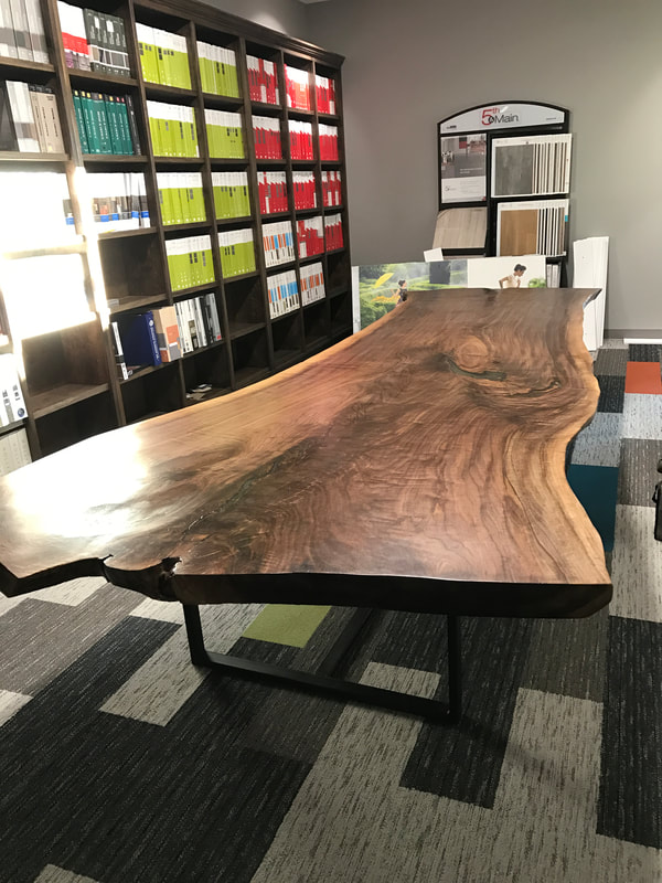 Black walnut conference table